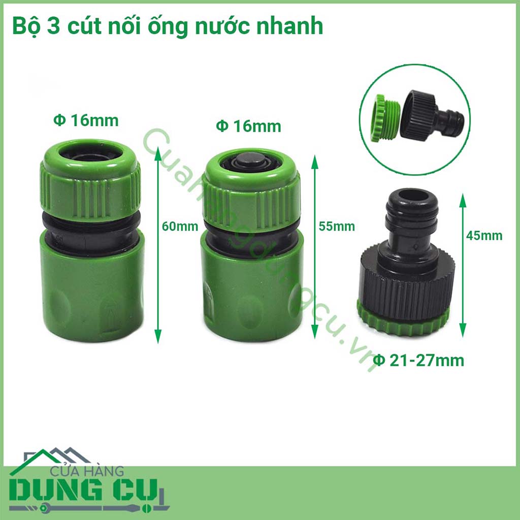 Bộ 3 cút nối nhanh giá rẻ