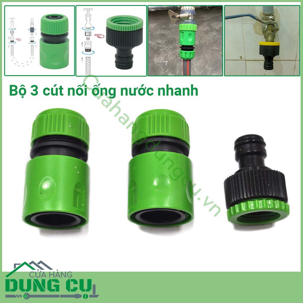 Bộ 3 cút nối nhanh giá rẻ