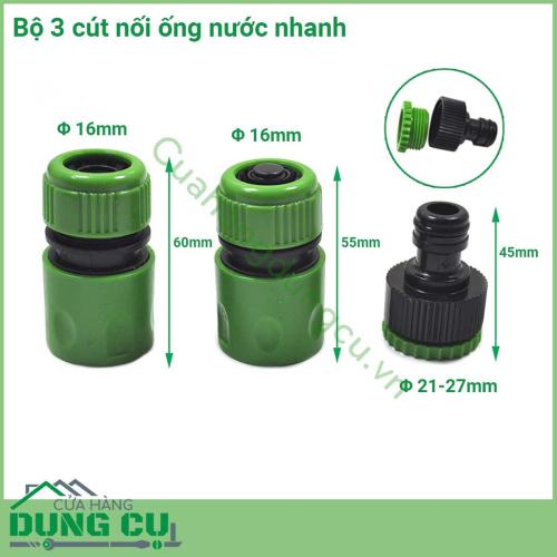 Bộ 3 cút nối nhanh giá rẻ