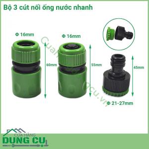 Bộ 3 cút nối nhanh ống nước