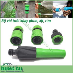 Trọn bộ vòi tưới xoay chuyên tưới cây, rửa xe