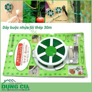 Cuộn dây buộc cành vỏ nhựa lõi thép 30m