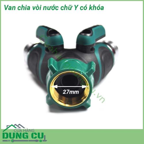 Van chia nước chữ Y có khóa