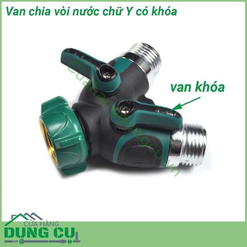 Van chia nước chữ Y có khóa