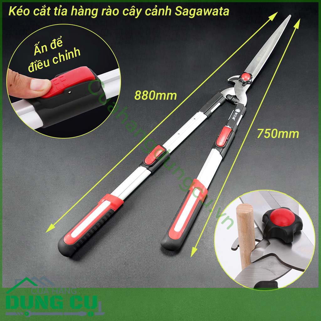 Kéo cắt tỉa hàng rào cây cảnh có tăng