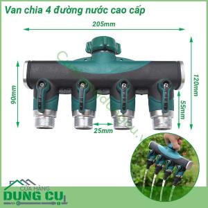 Van chia 4 đường nước có khóa cao cấp