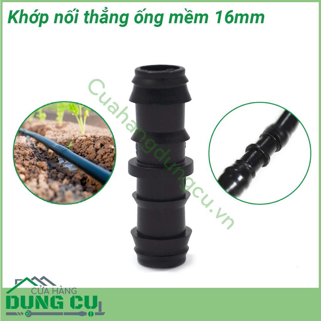 Khớp nối thẳng 16mm nối ống mềm
