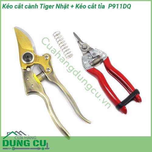 Bộ 2 kéo cắt cành cây Nhật và Kéo cắt tỉa thu ho