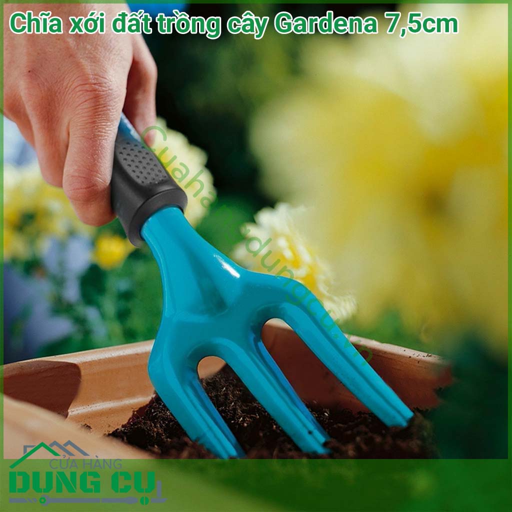 Chĩa xới đất trồng cây Gardena 7,5cm