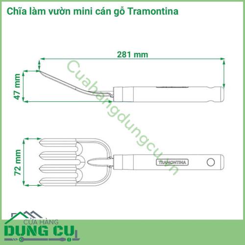 Sản phẩm chĩa làm vườn Tramontina mini sẽ giúp người làm vườn thực hiện nhanh chóng hơn, thuận tiện hơn trong việc làm cho đất của họ tơi xốp để trồng cây.